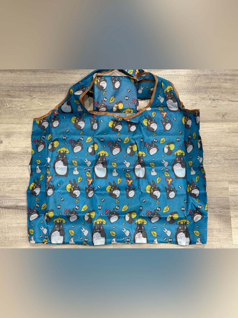 Studio Ghibli Totoro Reusable Foldable Tote Bag - Blue 15x20inches